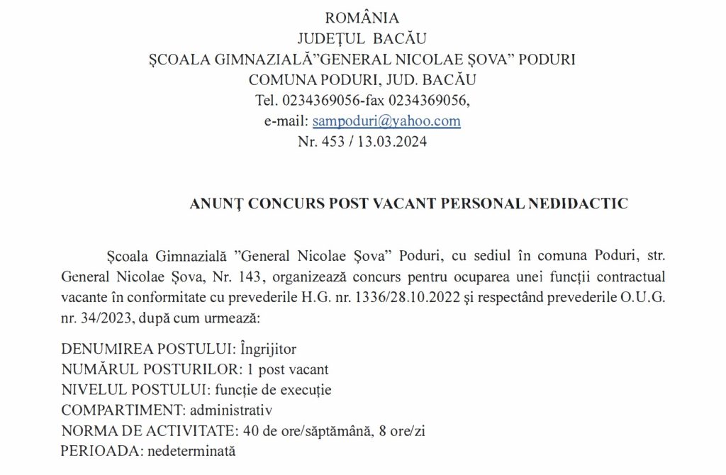 anunt personal nedidactic